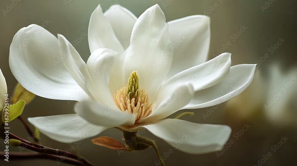 Fototapeta premium refined ivory bloom with intimate proximity 