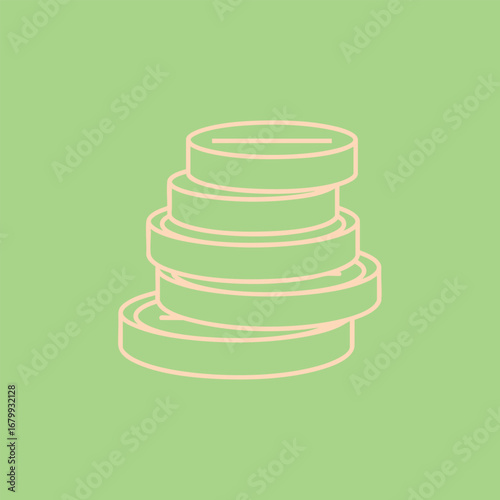 Stacked coins illustration on a soft green background, symbolizing wealth accumulation and financial growth concepts