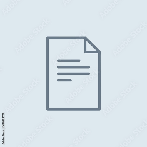 Blank document with lines for writing, placed on a soft blue background, ideal for note-taking or drafting ideas