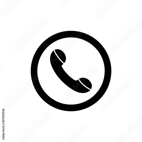 Phone call icon vector illustration for contact us page and communication support and service design  100