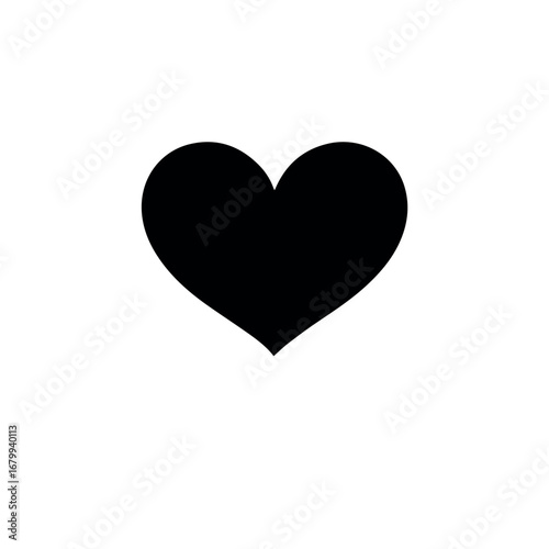 Download high resolution vector graphic of a black heart shape icon for valentine's day designs and love themes