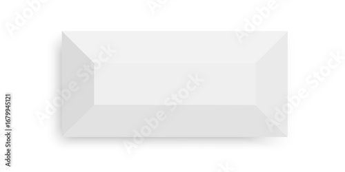 Rectangular sun protection tent top view. Gazebo umbrella. Event sunshade. Market canopy mockup isolated on white background. Cafe terrase roof. Fair marquee template. Vector realistic illustration.