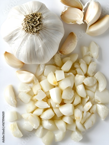 Fresh Organic Garlic Cloves: Essential Culinary Herb for Healthy Cooking and Savory Recipes