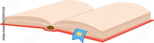 Open Book with Bookmark