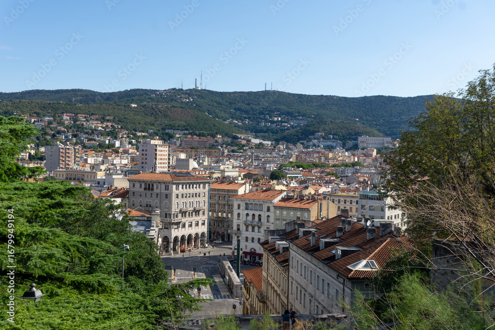 Fototapeta premium View of Trieste from the San Giusto hill