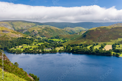 Wallpaper Mural Sunny summer day over Ullswater lake and rolling green hills in the Lake District Torontodigital.ca