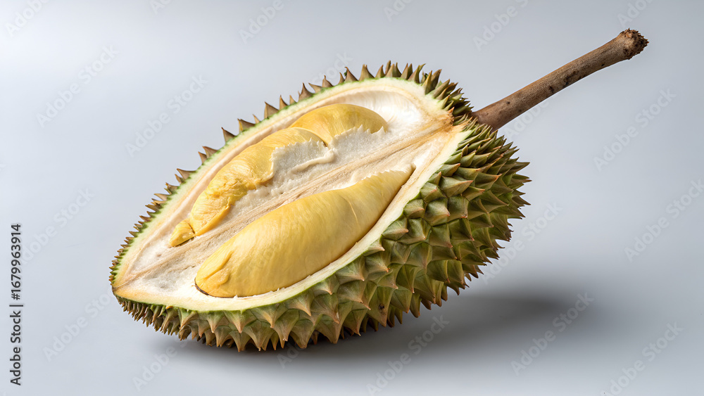 Fototapeta premium close up of a durian isolated on white background