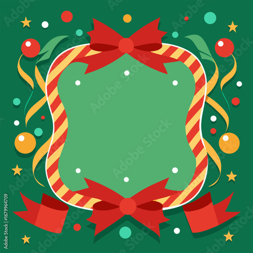 christmas wreath with bells and ribbon