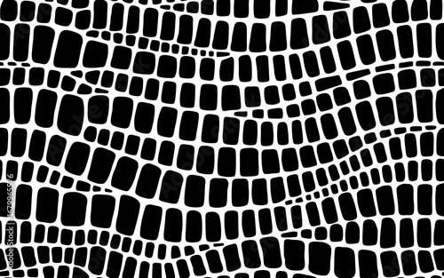 Crocodile alligator skin pattern of dinosaur or snake surface, vector background. Crocodile skin pattern of reptile snake or dragon scales texture, lizard animal abstract spots of alligator leather