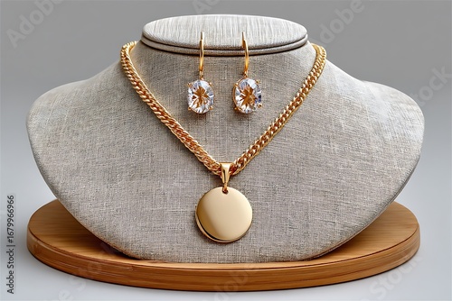 Layered fashion gold necklaces for photography high resolution picture
