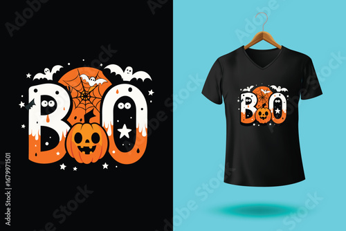 Happy Halloween t-shirt design, Halloween t-shirt, custom and vector typography t shirt design for halloween lover.