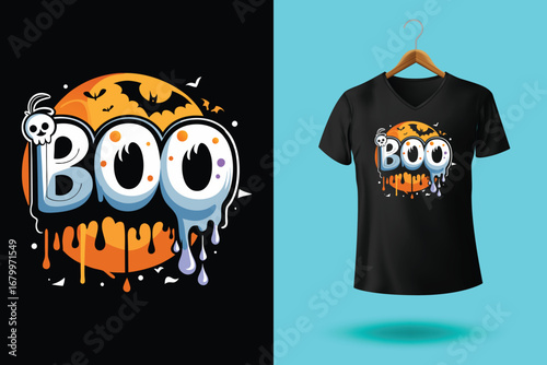 Happy Halloween t-shirt design, Halloween t-shirt, custom and vector typography t shirt design for halloween lover.
