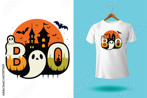 Happy Halloween t-shirt design, Halloween t-shirt, custom and vector typography t shirt design for halloween lover.