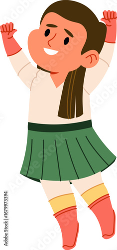 Joyful Girl Jumping