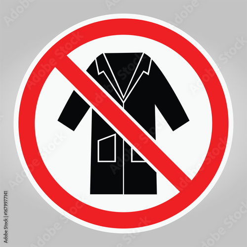 No Clothing Symbol Sign Design for Clothing Prohibition Area