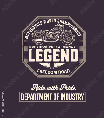 A classic motorcycle image depicting the spirit of competition and freedom, capturing the essence of biking culture and the thrill of the open road in vivid detail.