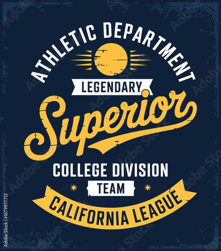 This stylized athletic organization logo features a refined design highlighting a sense of superiority and camaraderie within college sports divisions for passionate fans.