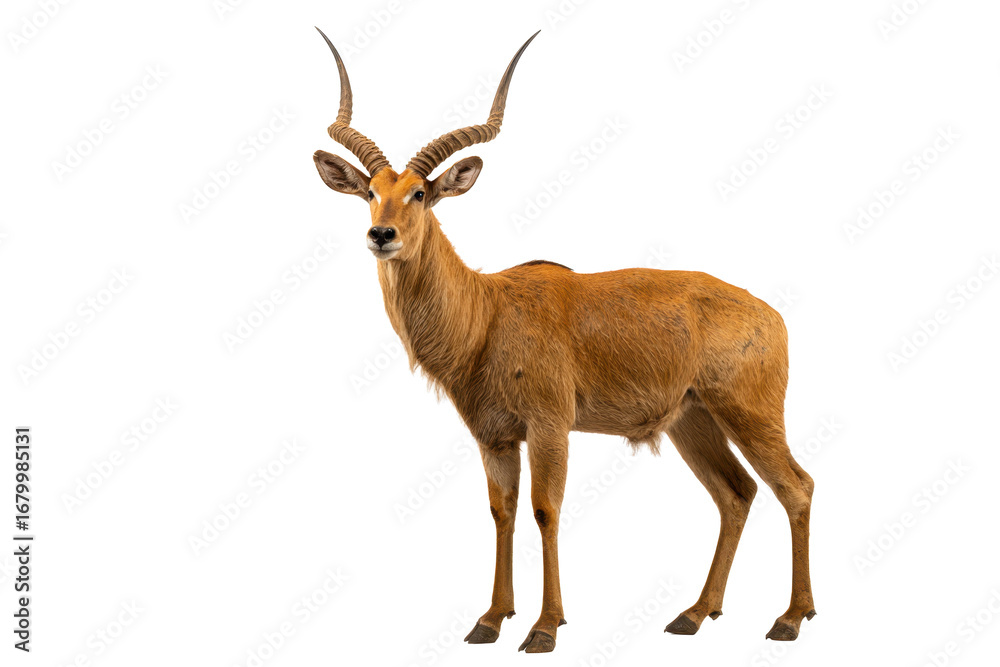 Fototapeta premium Mounted Antelope on Transparent Background - Studio Profile