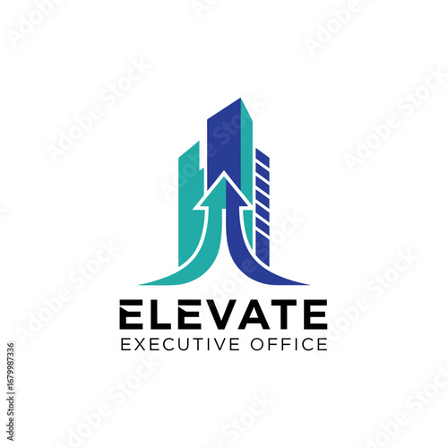 Modern logo design for an executive office, symbolizing growth and success.
