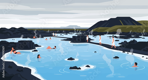 Geothermal Spa Retreat Relaxing in Iceland's Blue Lagoon