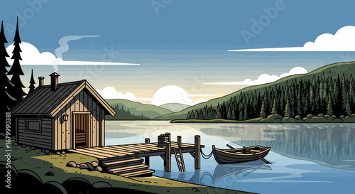Tranquil Lakeside Cabin A Peaceful Morning Escape