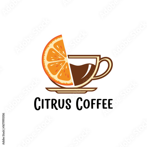 Citrus Coffee logo featuring a coffee cup and an orange slice.