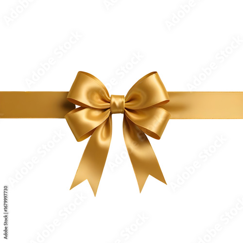 Wallpaper Mural Gold Ribbon Band with Bow on Gray Torontodigital.ca