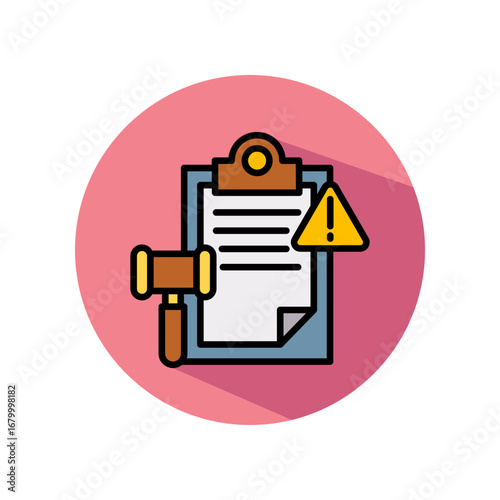 Compliance Risk lineal color icon