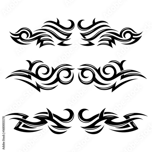 Tattoos Hand drawn tribal tattoo border Element2