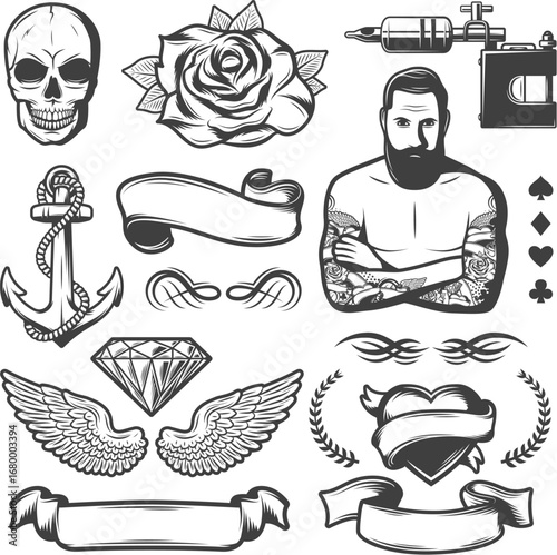 Vintage Sketch Tattoo large Studio