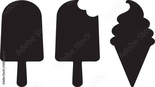 Frozen treats on sticks and in cones popsicle ice cream