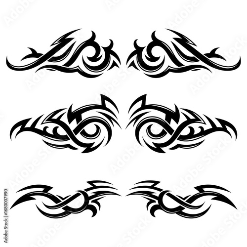 Tattoos Hand drawn tribal tattoo border Element1