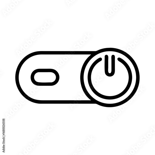 An illustrated power switch showing the on and off states. This simple, clean design is perfect for conveying the function of turning something on or off