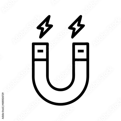 U-shaped magnet with energy lines