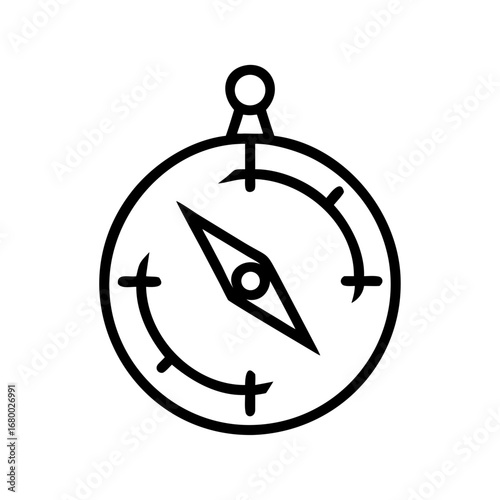 A detailed illustration of a compass, perfect for navigation and exploration. It features a circular design with directional markers, showcasing a classic and functional design.