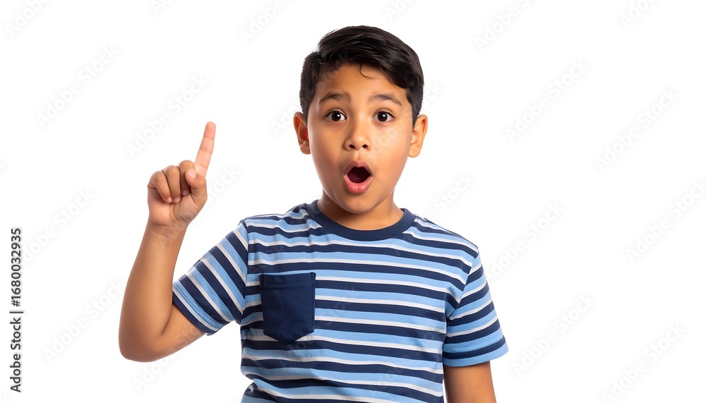 Boy with surprised expression Boy with surprised expression