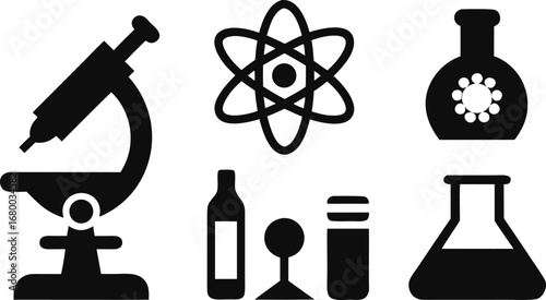 Scientific research illustration silhouette