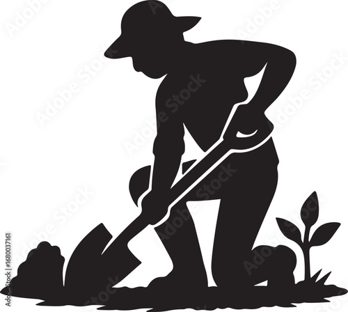 Gardener Icon – Farming, Agriculture, Planting, Soil, Outdoor Work