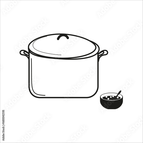 кастрюля с миской