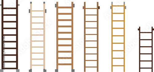  Wooden ladders collection, rustic vertical designs, construction tools, home improvement, vintage textures, carpentry elements, industrial decor, minimalist structure, ladder variations