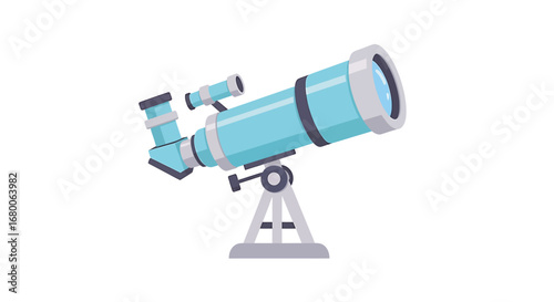 Telescope stands ready for stargazing on a clear night, promising a journey through the cosmos with its advanced optics and sturdy tripod, inviting exploration.