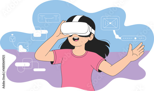 Girl Experiencing Virtual Reality
