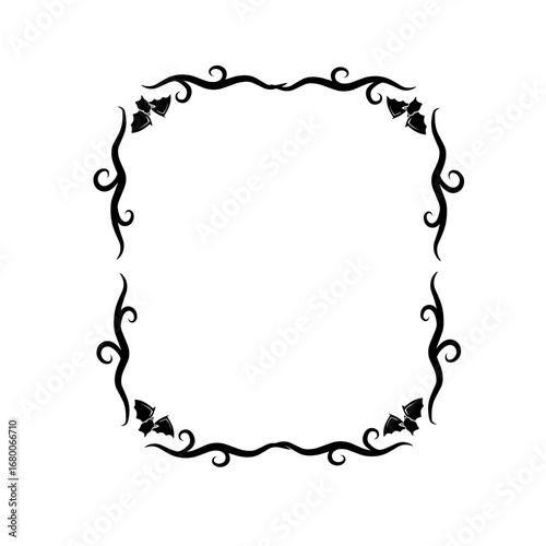 halloween bat square frame