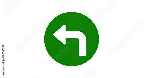 Green Traffic Sign Left Turn. Free Download Green Traffic Sign Left Turn. - GFXLoad