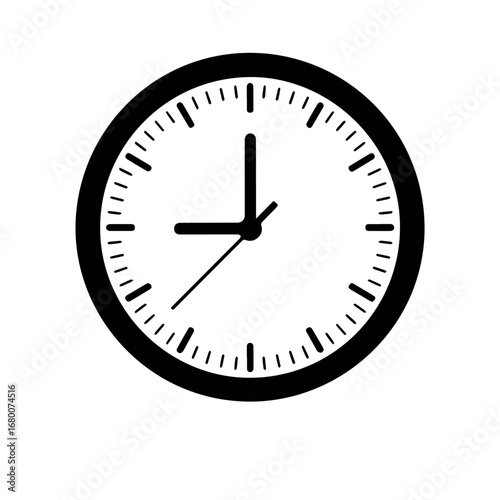 Clock time illustration showing nine o clock for time management and schedule planning concept vector image