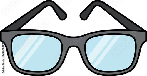 Cartoon Illustration of Stylish Sunglasses