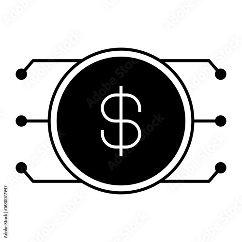 cryptocurrency black icon