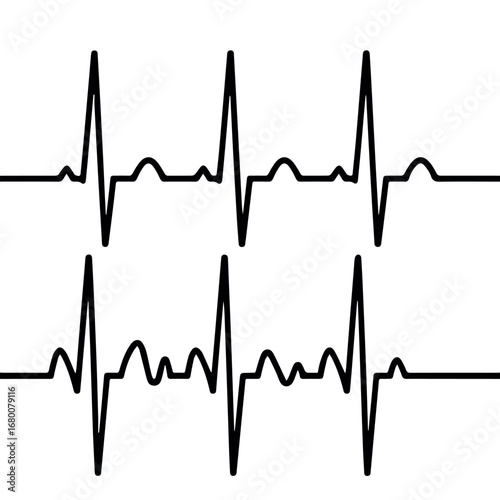Ekg heart beat rhythm medical cardiology pulse line waveform diagnostic healthcare heartbeat monitoring signal 100