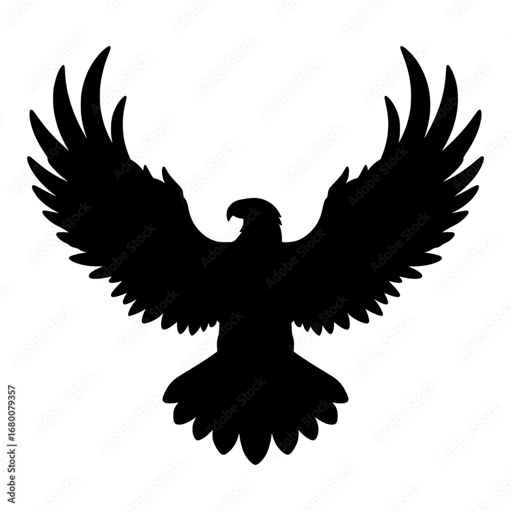Obraz premium Eagle, Bird Silhouette Illustration Element