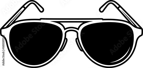 Classic Aviator Sunglasses Silhouette